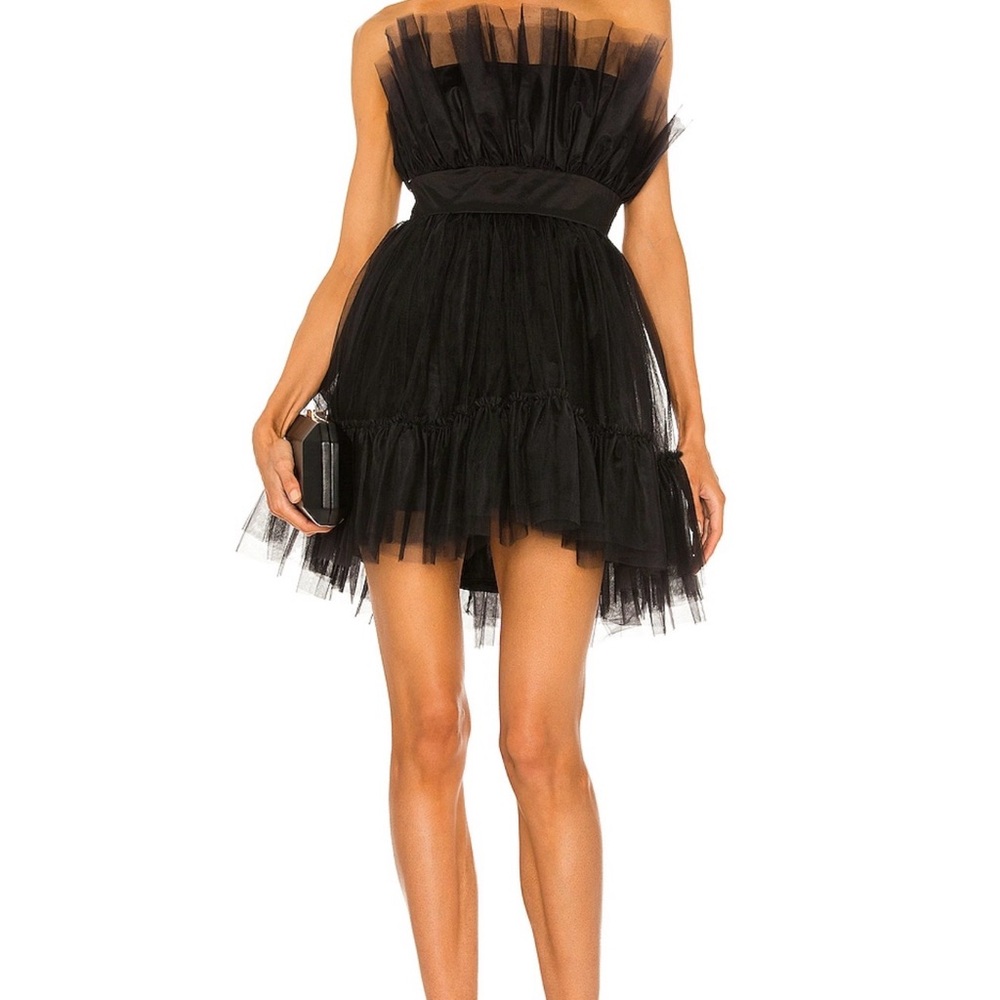 Katie May Black Backless Tulle Dress